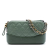 Chanel Aged Calfskin Gabrielle Double Zip Clutch with Chain Secondhand