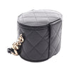 Chanel Mini Quilted Lambskin Round Vanity Case with Chain Secondhand