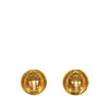 Chanel Gold Plated CC Quilted Round Clip on Earrings Secondhand