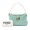 Fendi Zucchino Crystal Double Flap Shoulder Bag Secondhand