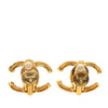 Chanel CC Gold Plated Clip On Earrings Secondhand