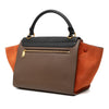 Celine Small Tricolor Leather Trapeze Satchel Secondhand