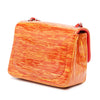 Chanel Mini Square Classic Patent Striped Single Flap Secondhand