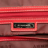 Burberry Leather Trimmed Tonal Check Canvas Dome Handbag Secondhand