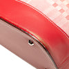 Burberry Leather Trimmed Tonal Check Canvas Dome Handbag Secondhand