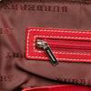 Burberry Leather Trimmed Tonal Check Canvas Dome Handbag Secondhand