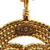 Secondhand Chanel Gold Plated CC Braided Round Pendant Necklace