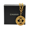Secondhand Chanel Gold Plated CC Braided Round Pendant Necklace
