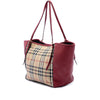 Burberry Small Haymarket Check Coated Canvas and Calfskin Canterbury Tote Secondhand