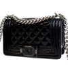 Chanel Small Quilted Patent Boy Flap Secondhand