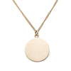 Secondhand Chanel CC Gold Plated and Enamel Camellia Round Pendant Necklace