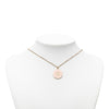 Secondhand Chanel CC Gold Plated and Enamel Camellia Round Pendant Necklace