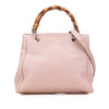 Gucci Small Calfskin Bamboo Shopper Satchel Secondhand