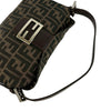 Fendi Zucca Canvas Double Flap Shoulder Bag Secondhand