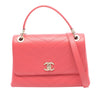 Chanel Chevron Calfskin Top Handle Bag Secondhand