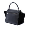 Secondhand Celine Medium Drummed Calfskin and Suede Trapeze Satchel