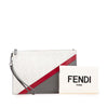 Fendi Zucca Coated Canvas FF 1974 Diagonal Vitello Liberty Clutch Secondhand