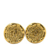 Secondhand Chanel Gold Plated CC Round Clip on Earrings