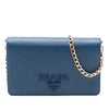 Prada Saffiano Lux Monochrome Wallet on Chain Secondhand