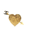 Chanel Gold Plated CC Arrow and Heart Brooch Secondhand