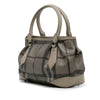 Burberry Smoke Check Coated Canvas Heathcliff Satchel Secondhand