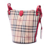 Burberry Haymarket Check Coated Canvas Lorne Bucket Bag Secondhand