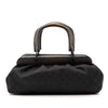 Gucci GG Canvas Wood Frame Handbag Secondhand