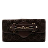 Gucci GG Suede Pelham Continental Long Wallet Secondhand