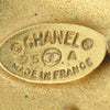 Chanel CC Gold Plated Rhombus Clip On Earrings Secondhand