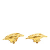 Chanel CC Gold Plated Rhombus Clip On Earrings Secondhand