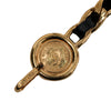 Chanel Gold Plated Medallion Leather Woven Chain Belt Secondhand