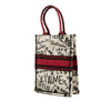 Dior DiorAmour Embroidered Canvas Graffiti Vertical Book Tote Secondhand
