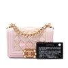 Chanel Mini Quilted Tweed and Lambskin Boy Flap Secondhand