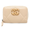 Chanel Quilted Lambskin 19 Zip Coin Purse Secondhand