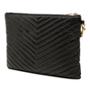 Saint Laurent Chevron Calfskin Monogram Tablet Pouch Secondhand