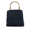 Prada Tessuto Metal Handle Bag Secondhand