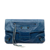 Secondhand Balenciaga Lambskin Motocross Classic Envelope Clutch