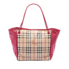 Burberry Small Haymarket Check Coated Canvas and Calfskin Canterbury Tote Secondhand