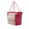 Burberry Small Haymarket Check Coated Canvas and Calfskin Canterbury Tote Secondhand