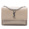 Saint Laurent Medium Croc Embossed Leather Monogram Sunset Crossbody Secondhand