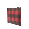 Dior Homme Plaid Printed Diorissimo Coated Canvas Zip Clutch Secondhand
