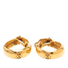 Chanel CC Gold Plated Hoop Clip on Earrings Secondhand