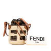 Fendi Nano Zucca Straw and Canvas Step Out Bag Secondhand
