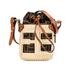 Fendi Nano Zucca Straw and Canvas Step Out Bag Secondhand