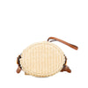 Fendi Nano Zucca Straw and Canvas Step Out Bag Secondhand