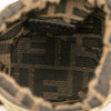 Fendi Nano Zucca Straw and Canvas Step Out Bag Secondhand