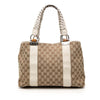 Gucci Medium GG Canvas Bamboo Libeccio Tote Secondhand