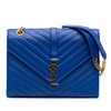 Secondhand Saint Laurent Medium Matelasse Lambskin Monogram Envelope Shoulder Bag