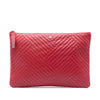 Chanel Large Diagonal Quilted Lambskin O Case Clutch Secondhand