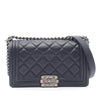 Chanel Old Medium Quilted Lambskin Boy Flap Secondhand